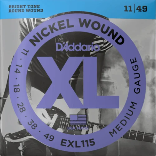 Bộ dây đàn guitar điện D’Addario EXL115, 11-49, Medium