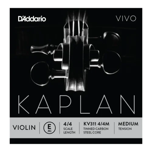 Dây đàn violin D’Addario Kaplan Vivo KV311-4/4M, dây E đơn, 4/4 Scale, Medium Tension