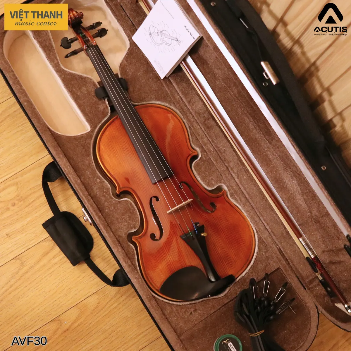 dan violin acutis avf30 tang kem nhieu phu kien