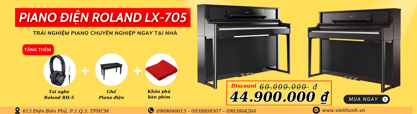 Khuyến mãi piano điện Roland  LX705