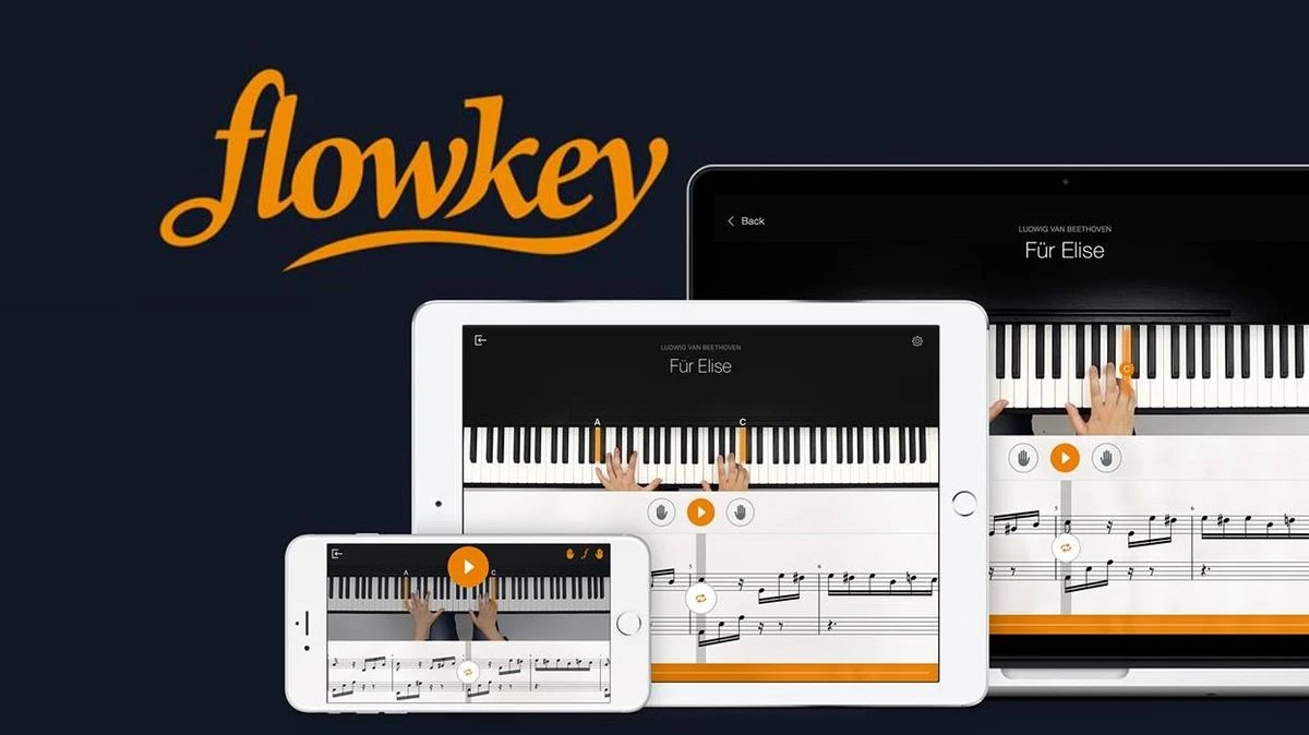 flowkey tuong thich voi dien thoai may tinh bang laptop