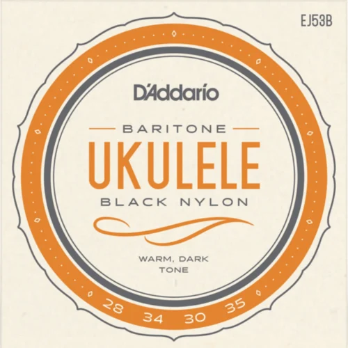 Bộ dây đàn ukulele D’Addario EJ53B Pro-Arté Black Nylon, dành cho ukulele baritone