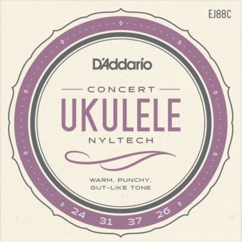 Bộ dây đàn ukulele D’Addario EJ88C, Concert, Nyltech