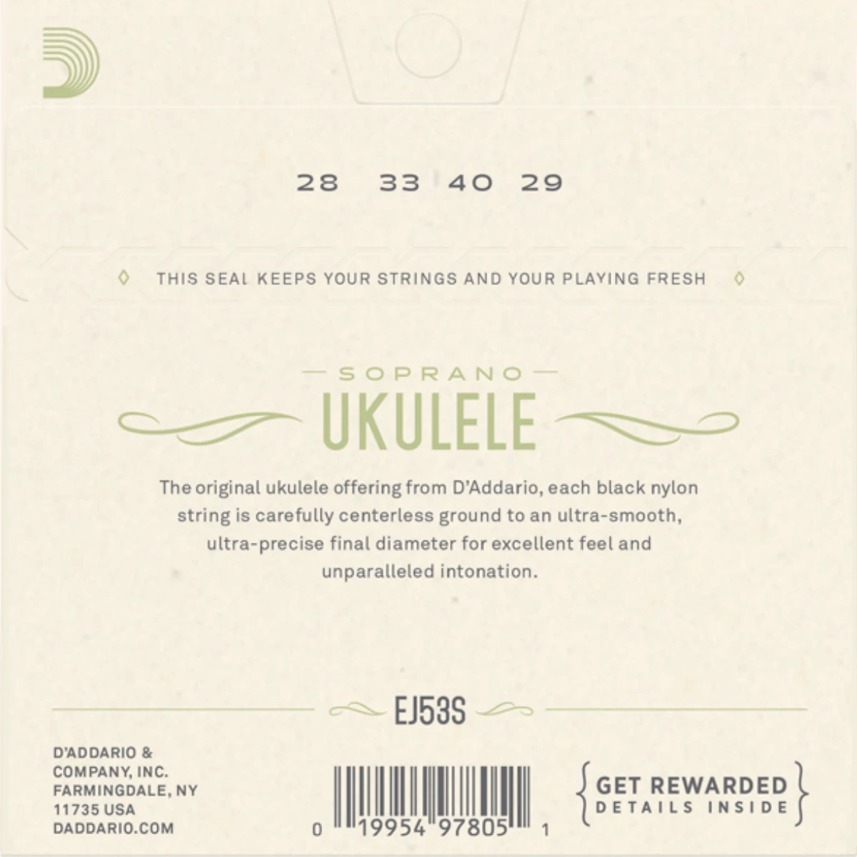 mat sau bo day dan ukulele d'addario ej53s