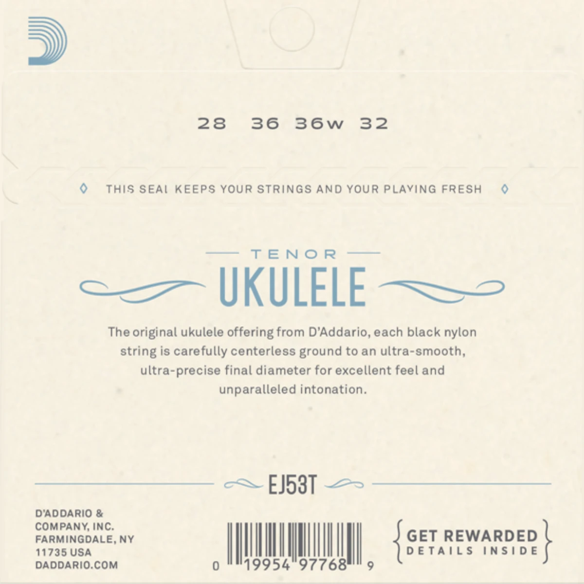 mat sau bo day dan ukulele d'addario ej53t