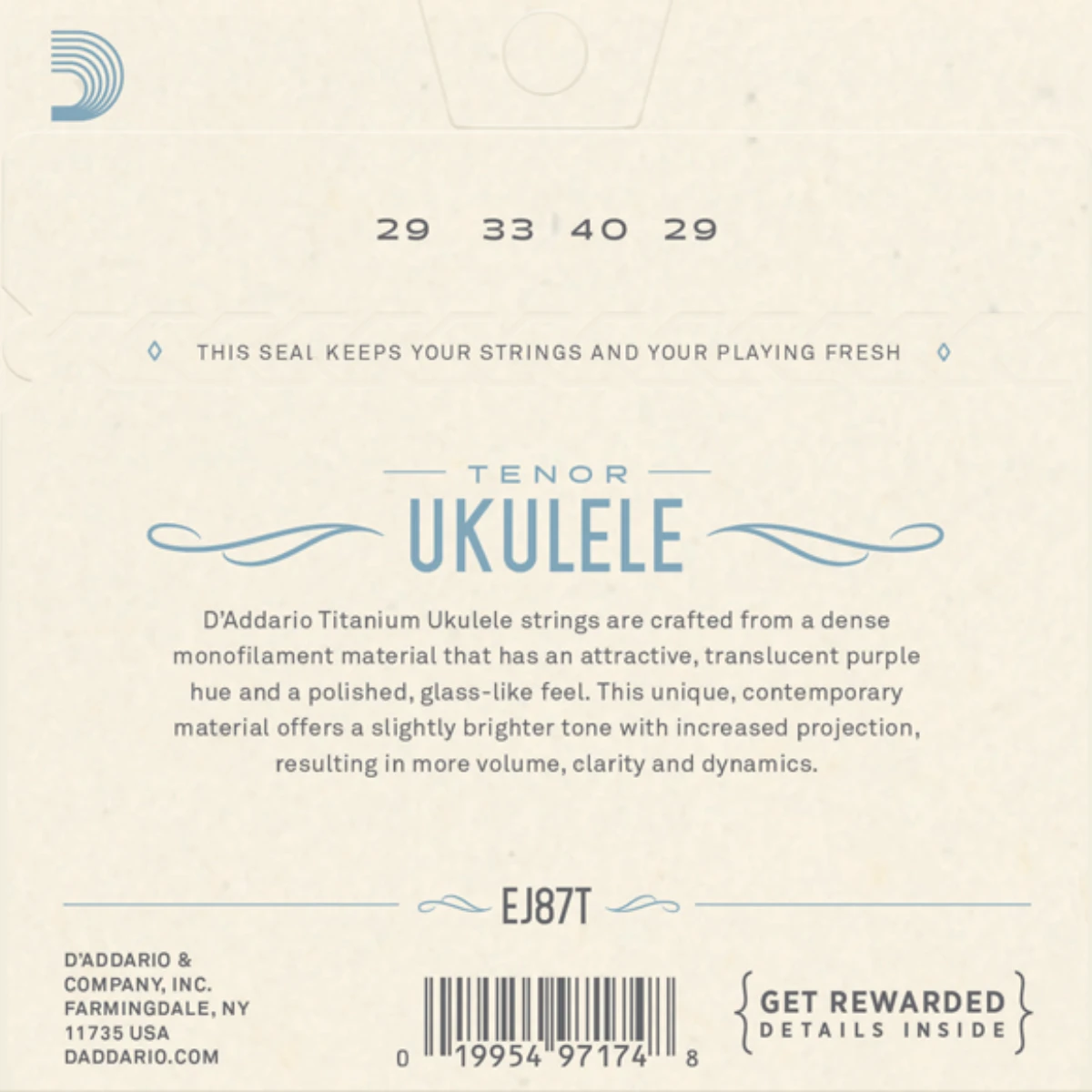 mat sau bo day dan ukulele d'addario ej87t