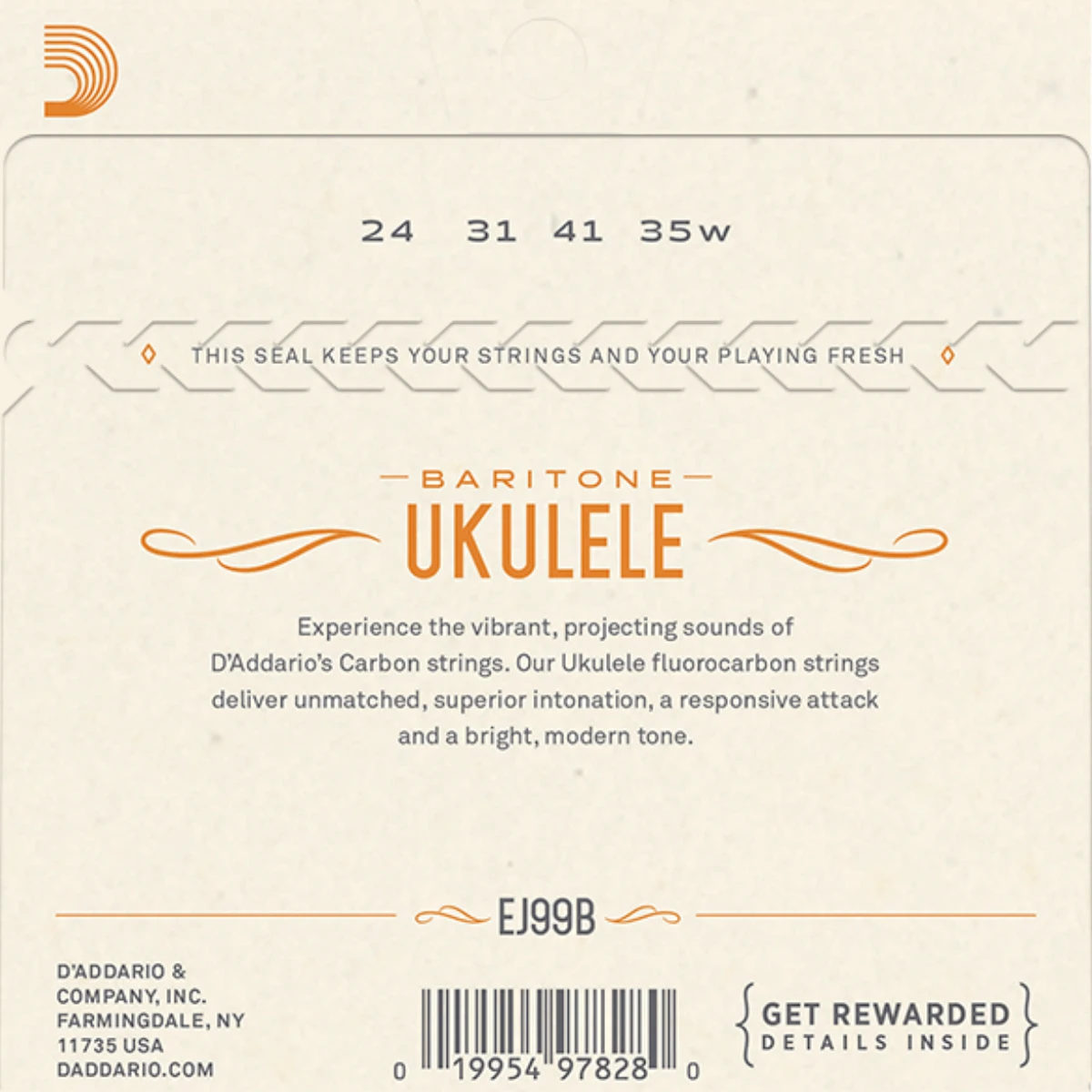 mat sau day dan ukulele d'addario ej99b