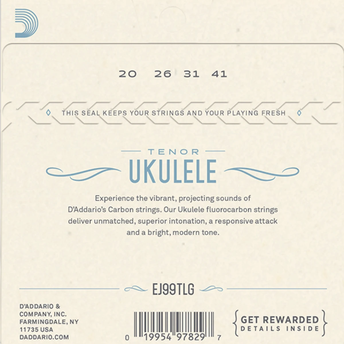 mat sau day dan ukulele d'addario ej99tlg