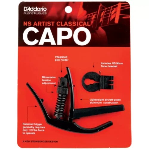 Capo đàn guitar D’Addario Planet Waves CP-13 NS Tri-Action Classic, màu đen