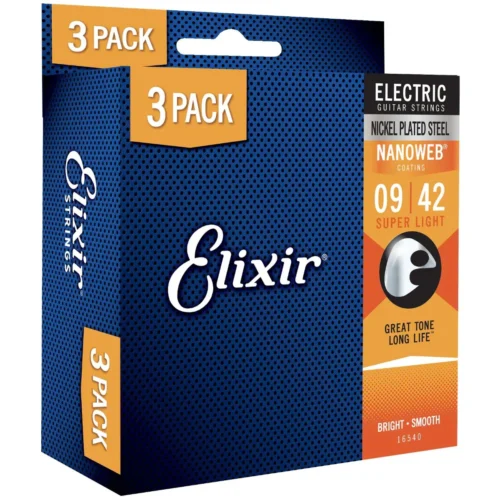 Dây đàn guitar điện Elixir 3313216540, Nanoweb, Super Light 09-42