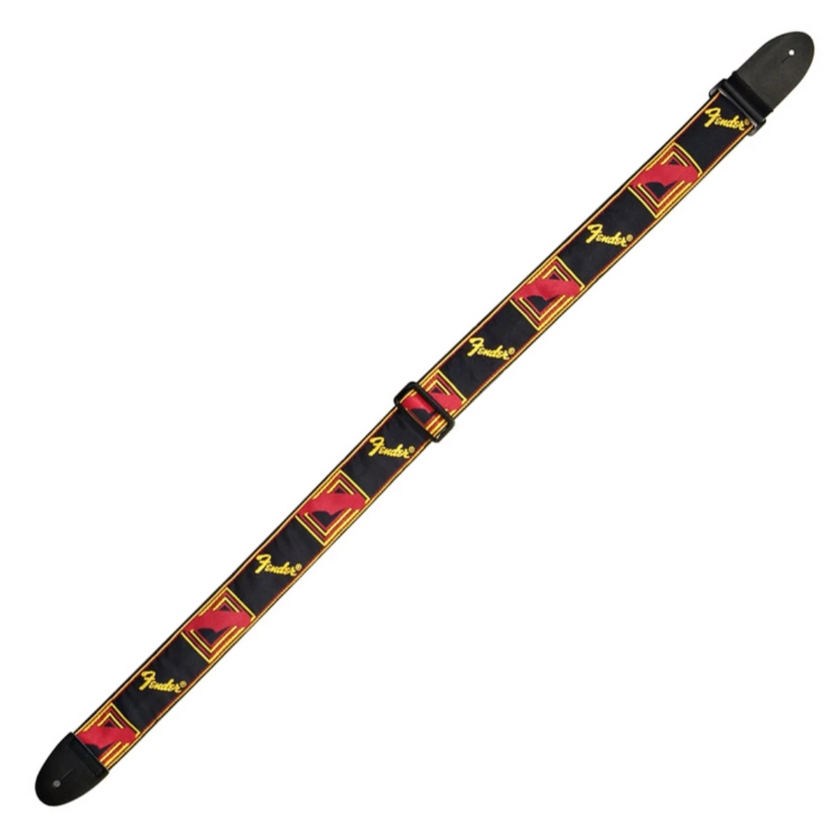 day deo guitar fender black yellow and red