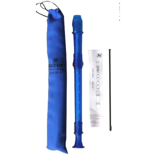 Sáo Recorder Suzuki SRG-80TB, màu xanh, nhựa ABS cao cấp