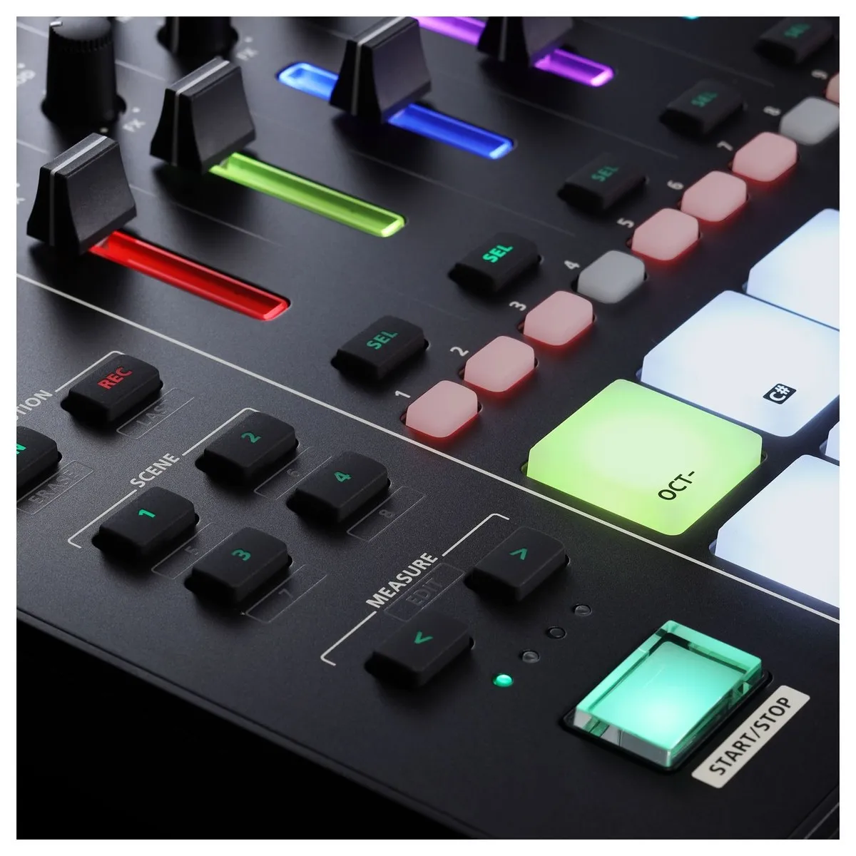 cac nut dieu khien groovebox roland mc 707
