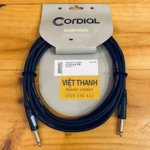 Dây cáp tín hiệu Cordial CCFI 4.5 PP, 2 đầu jack thẳng, dài 4,5 mét