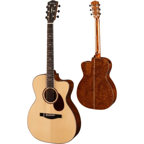 Đàn guitar acoustic Eastman L-OMCE-QS màu gỗ, thùng khuyết, có EQ