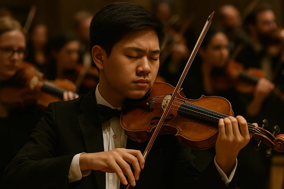 nghe si violin bieu dien trong dan nhac giao huong
