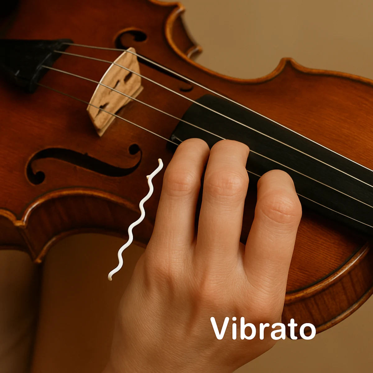 nghe si violin dang bieu dien voi ky thuat vibrato