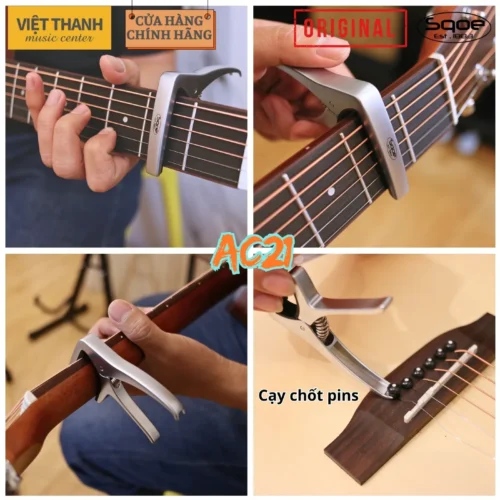 Capo đàn guitar SQOE AC21 cho guitar acoustic, classic, điện