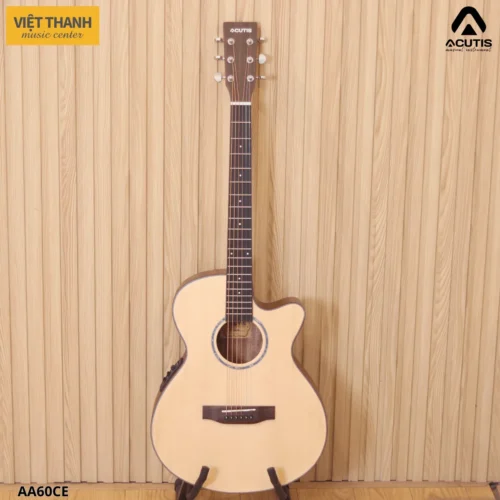 Đàn guitar Acoustic Acutis AA60CE, có EQ, dáng khuyết