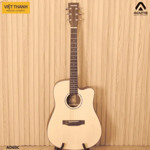 Đàn Guitar Acoustic Acutis AD60C dáng Dreadnought, thùng khuyết