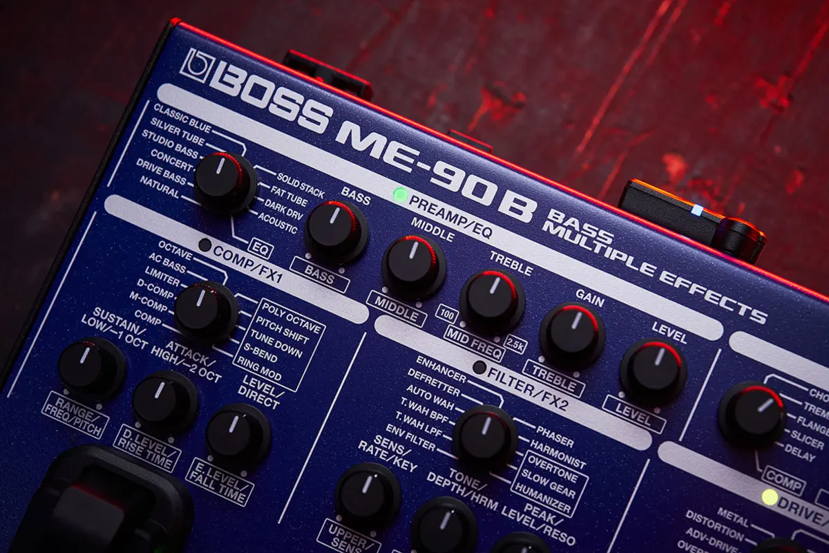 giao dien preamp va eq me 90b voi num dieu chinh chi tiet