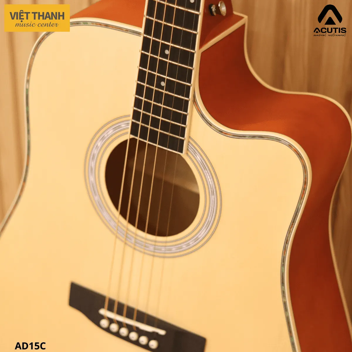 mat top dan guitar acutis ad15c