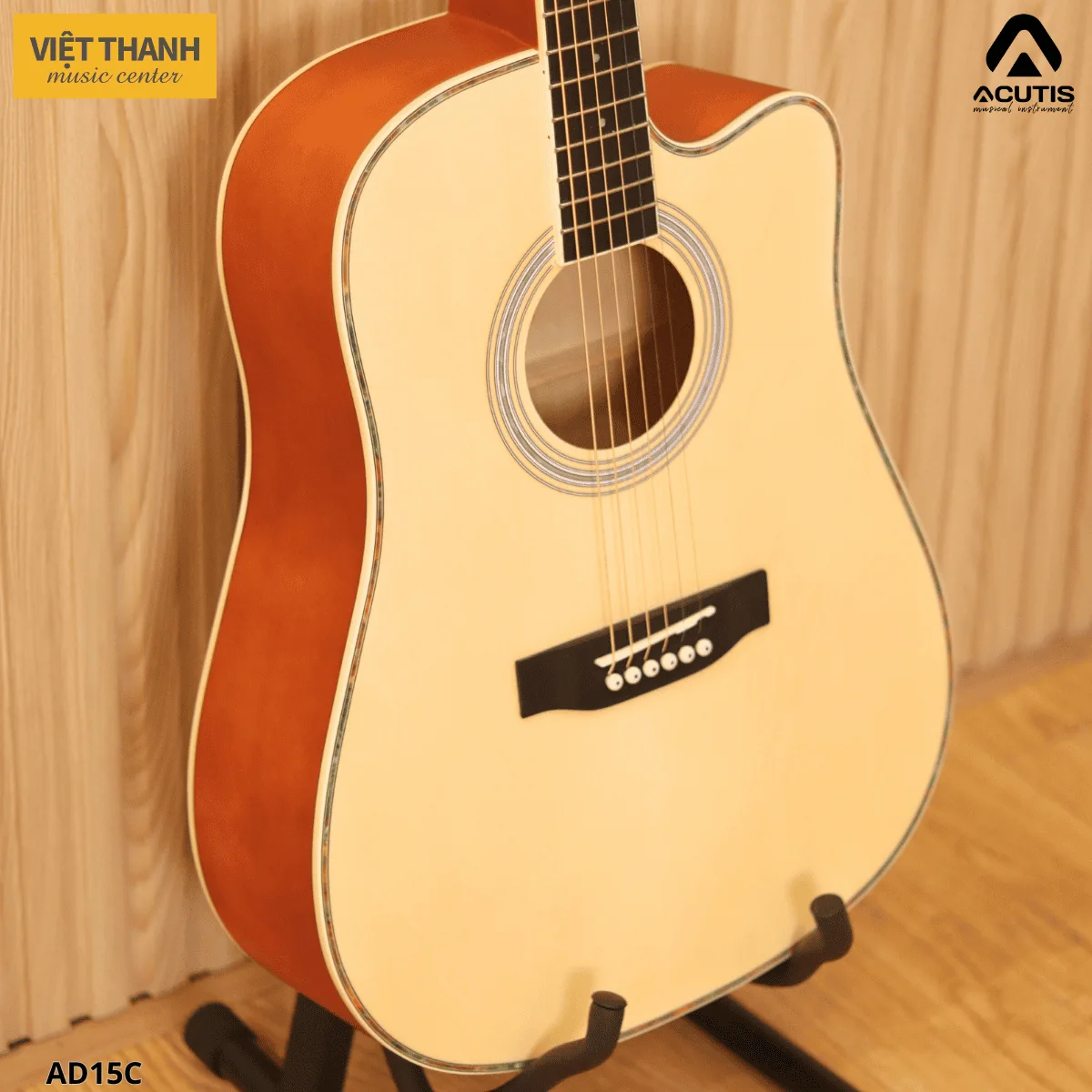 mat truoc dan guitar acutis ad15c