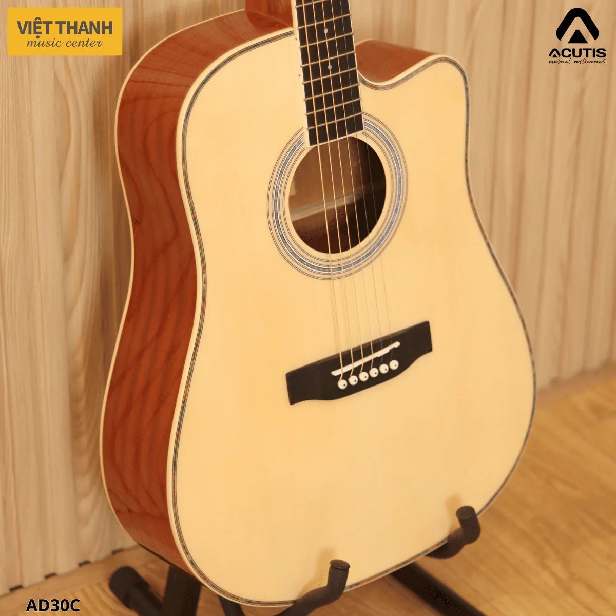 mat truoc dan guitar acutis ad30c