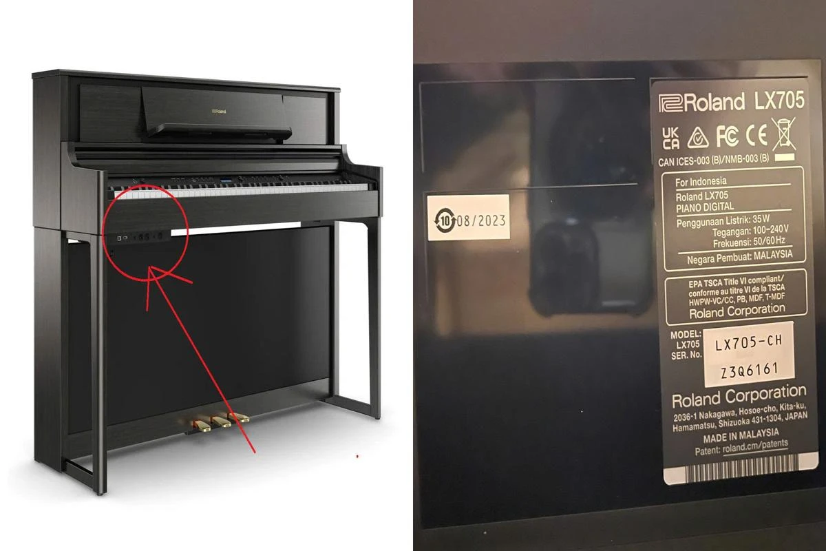 so serial cua cay dan piano dien roland lx-705