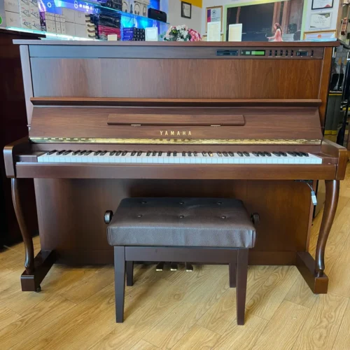 Đàn piano Yamaha SX100RWnC cũ, chân cong, màu gỗ, nhập từ Nhật Bản