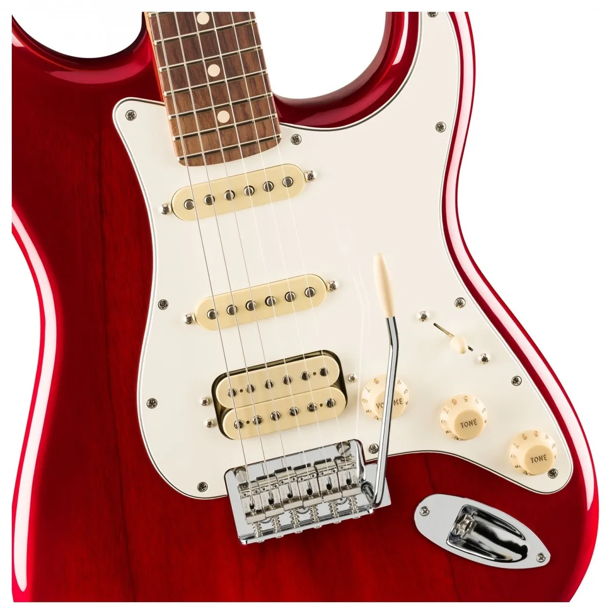 guitar dien fender player ii stratocaster® hss transparent cherry burst