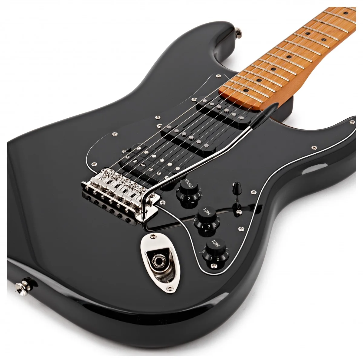 mat top guitar dien squier classic vibe 70s stratocaster hss mn black