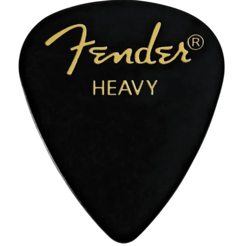Phím gảy đàn guitar Fender Classic Celluloid 351, màu đen, độ dày Heavy, (Model #: 1980351506)