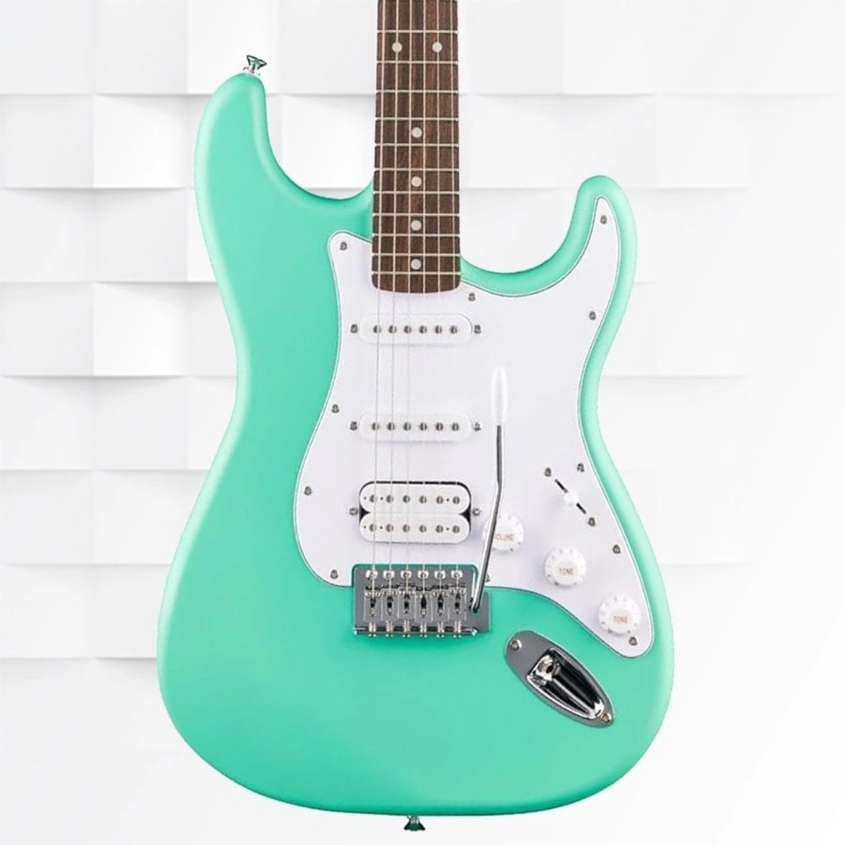 guitar dien squier debut stratocaster hss laurel sea foam green 0379610549