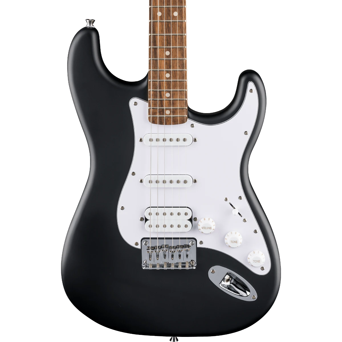 guitar dien squier debut stratocaster ht hss laurel fingerboard white pickguard black