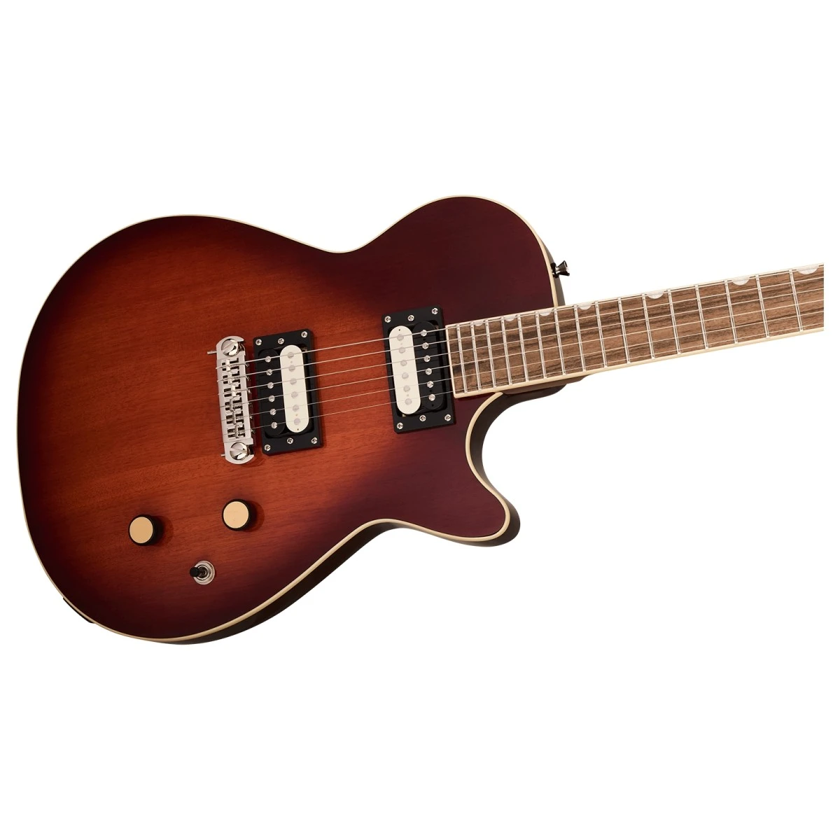 mat truoc dan guitar dien gretsch streamliner jet lrl duo tone burst