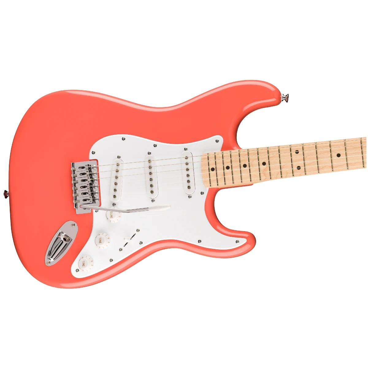mat truoc dan guitar dien squier fsr sonic stratocaster tahitian coral 0373152511