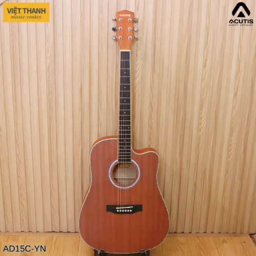 Đàn guitar Acoustic Acutis AD15C-YN màu gỗ, thùng khuyết, giá rẻ