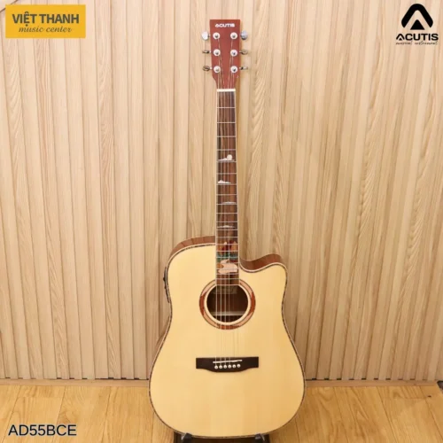 Đàn guitar Acutis AD55BCE đẹp, khuyết góc, có EQ