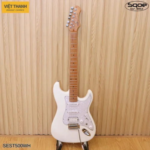 Đàn guitar điện Sqoe SEST500-WH, màu trắng, giá rẻ