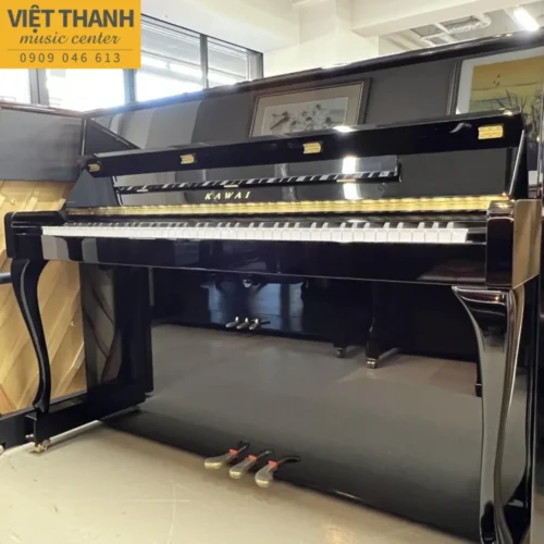 Đàn piano cơ Kawai C-280F cũ, giá rẻ, màu đen, cao 112 cm
