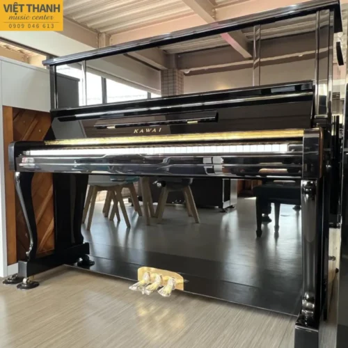 Đàn piano cơ Kawai DS65 cũ, màu đen, cao 125cm
