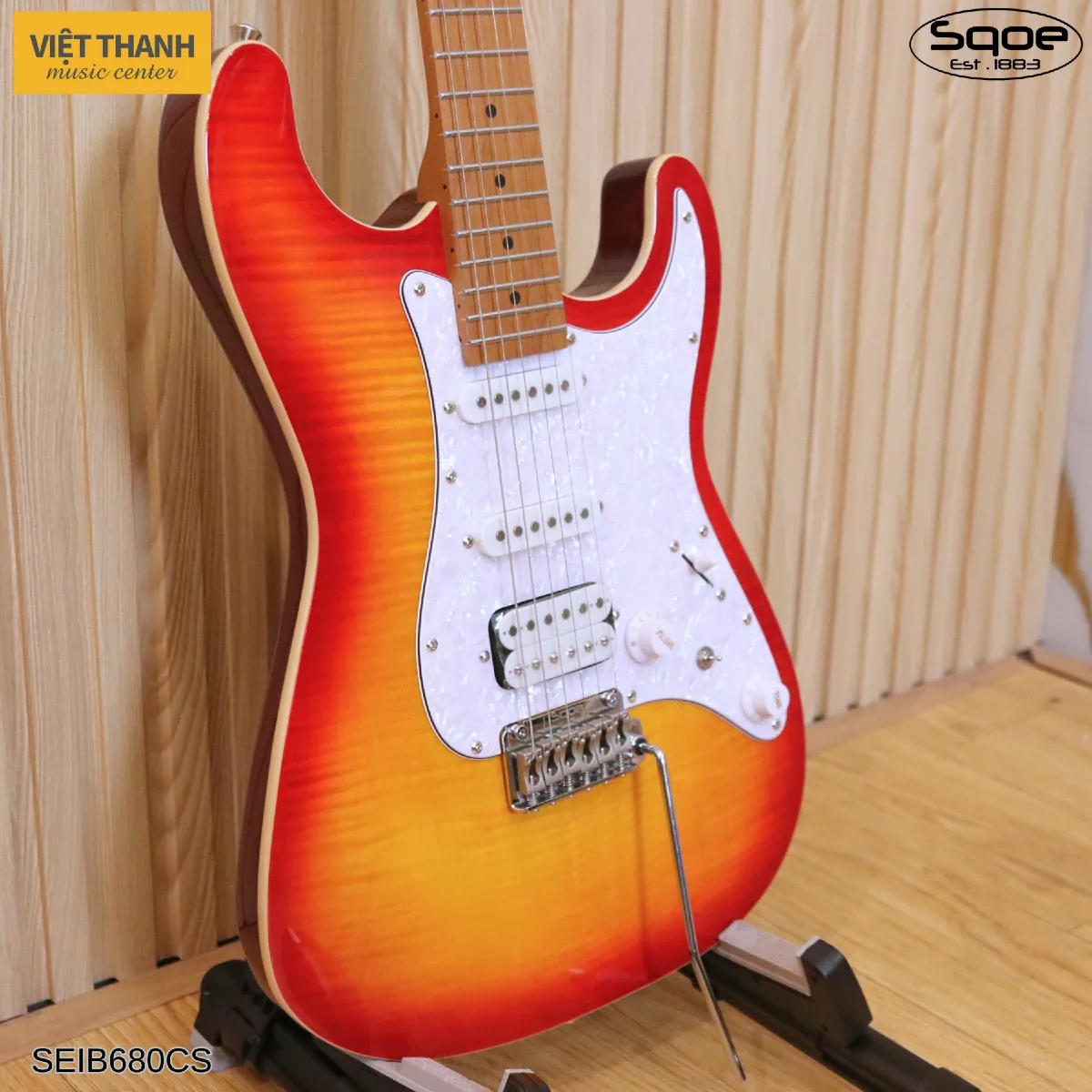 mat truoc dan guitar dien sqoe seib680 cs