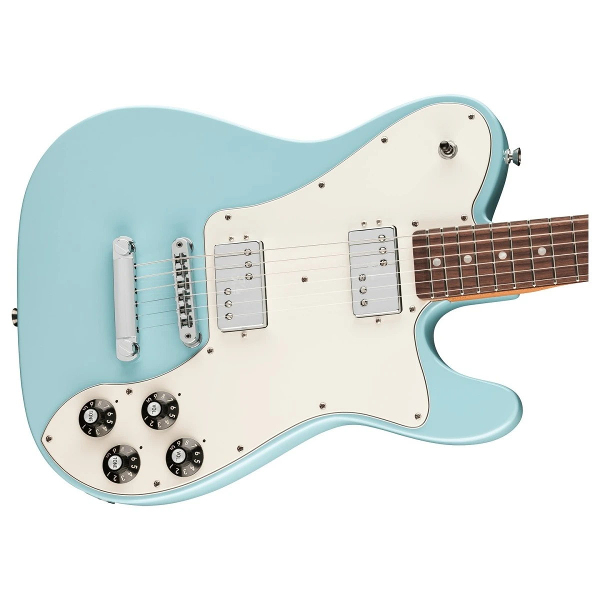 than dan guitar dien fender kingfish delta day telecaster deluxe daphne blue