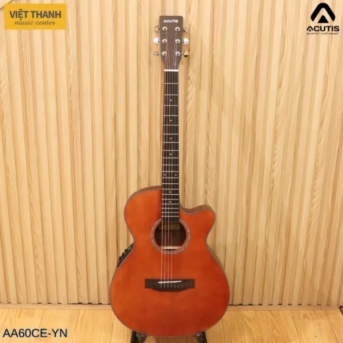 Đàn guitar Acoustic Acutis AA60CE-YN, gỗ nguyên tấm, sơn mờ, trang bị EQ