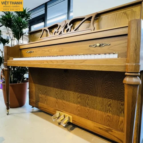 Đàn piano cơ Kawai 606SPO cũ, màu gỗ sơn mờ, cao 114cm