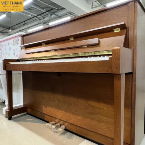 Đàn piano cơ Kawai C-380RG cũ, màu gỗ, cao 113cm