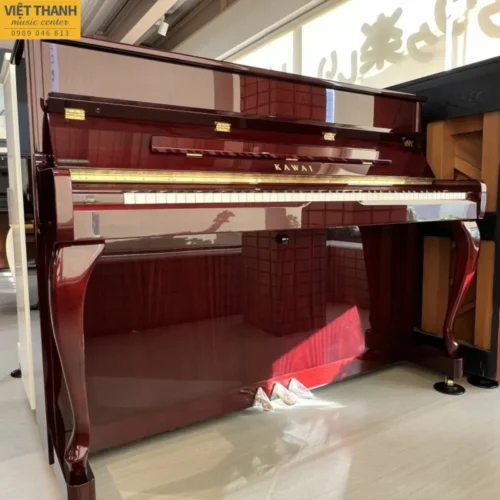 Đàn piano cơ Kawai LD-22MF cũ, màu gỗ, chân cong, giá tốt