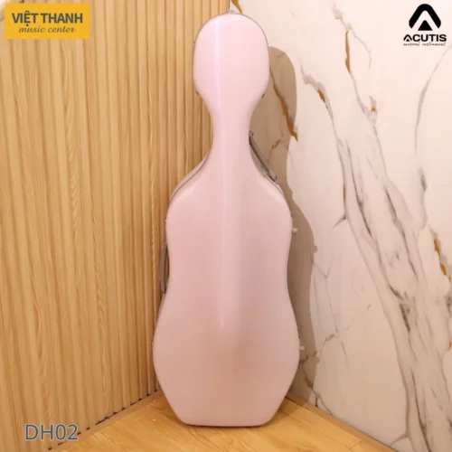 Hộp đựng đàn Cello Acutis DH02 cao cấp, ôm sát thân đàn, màu hồng