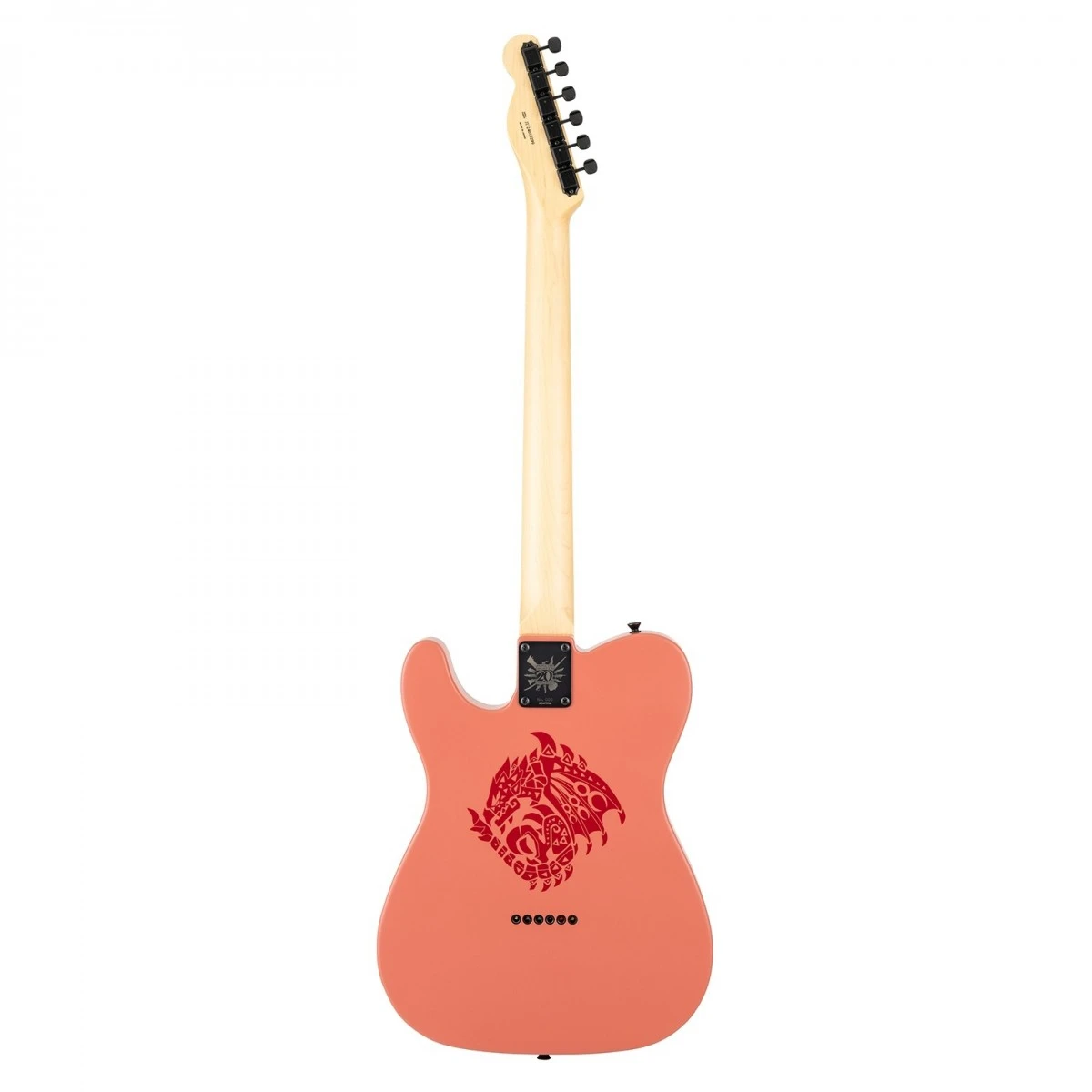 mat sau dan guitar dien fender monster hunter rathalos telecaster rosewood fingerboard rathalos red